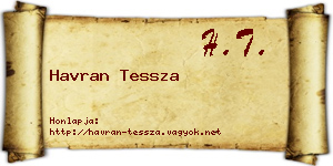 Havran Tessza névjegykártya